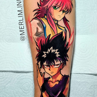 Tatuagem Hiei e Kurama - Yuyu Hakusho
