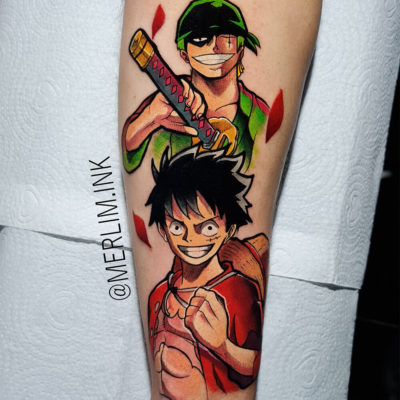 Tatuagem Zoro e Luffy - One Piece