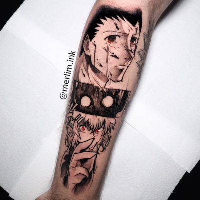 Tatuagem Gon e Pitou - Hunter x Hunter