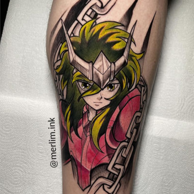 Tatuagem Shun - Cavaleiros do Zodíaco