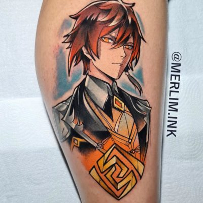 Tatuagem Zhongli - Genshin Impact